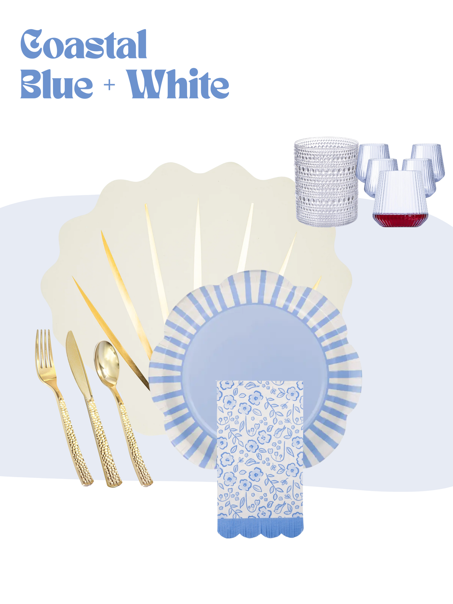 Coastal Blue + White